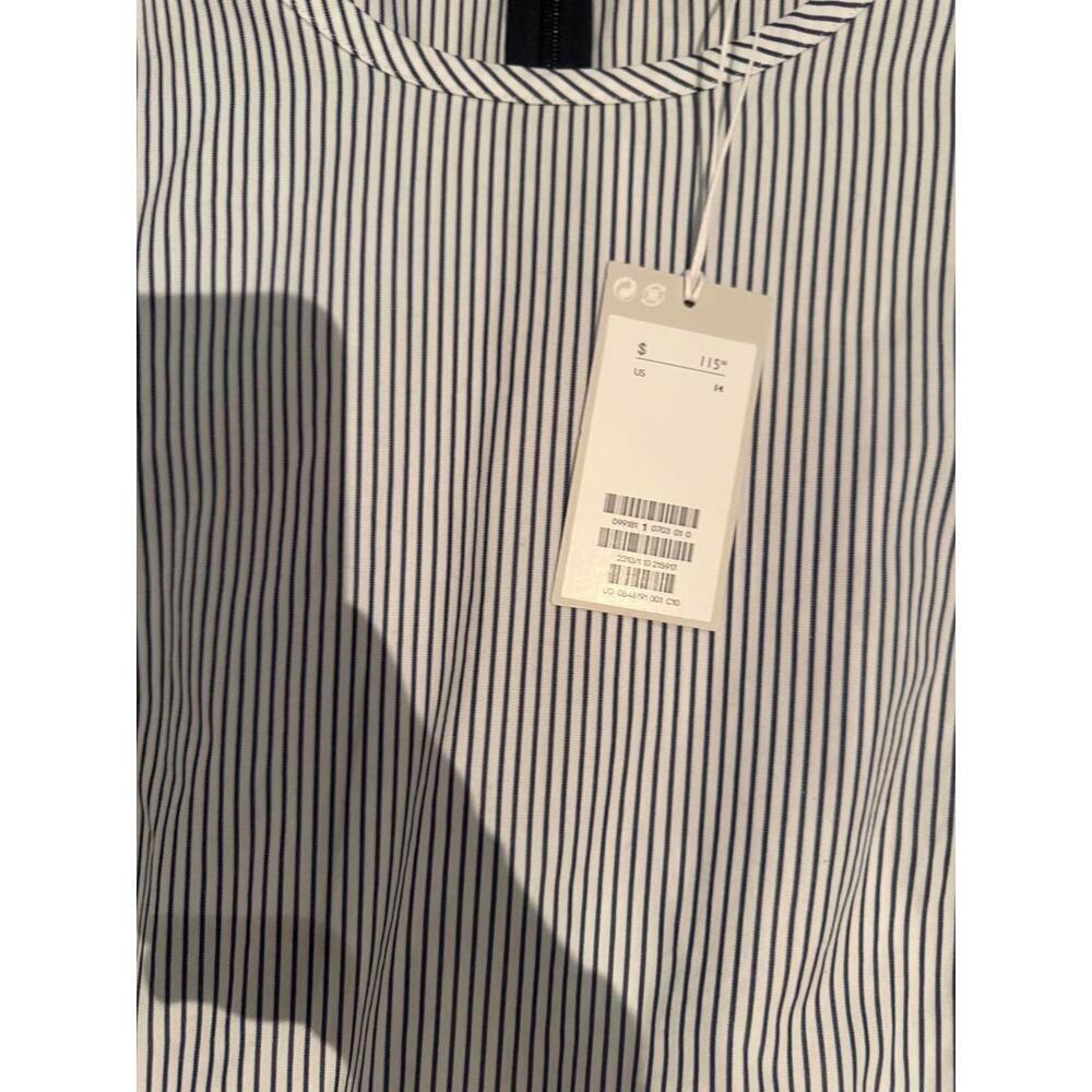 Nwt Cos Striped Long Sleeve Blouse With Smocked Sides Size 14 — image 3 of 4